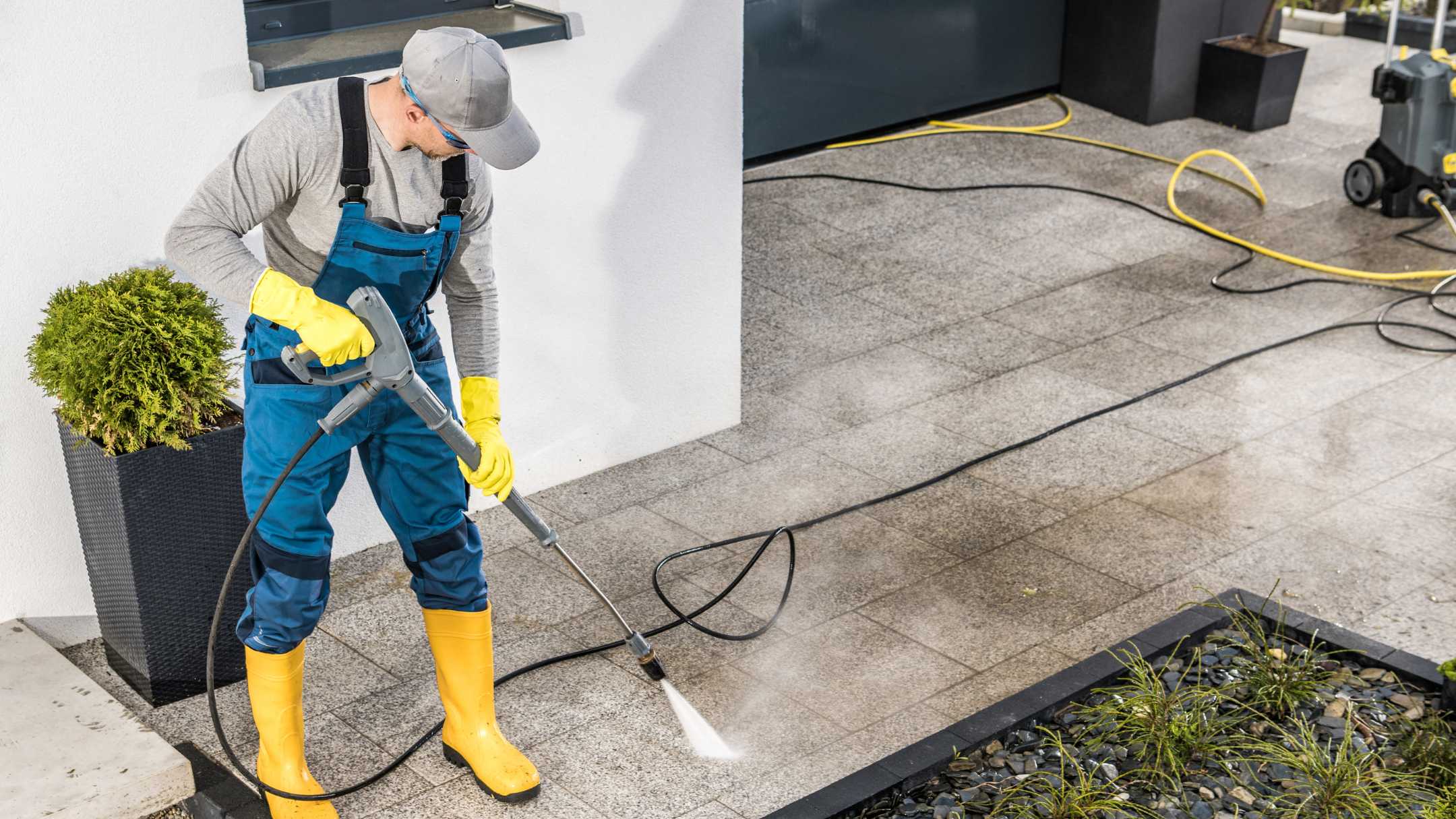 professional pressure washing concrete